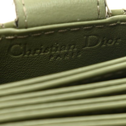 Christian Dior Patent Cannage Lady Dior 5 Gusset Card Holder Peyote Green 5 of 6