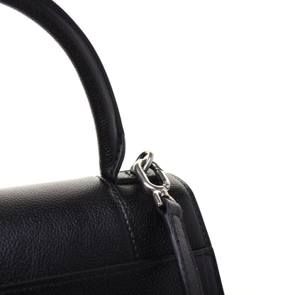 Balenciaga Grained Calfskin Small Hourglass Top Handle Bag Black 17 of 17