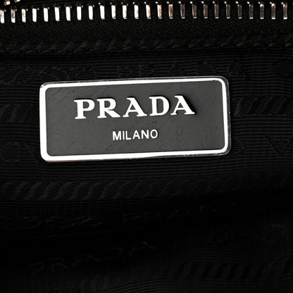 Prada Re-Nylon Triangle Padded Patchwork Shoulder Bag Black 6 of 10