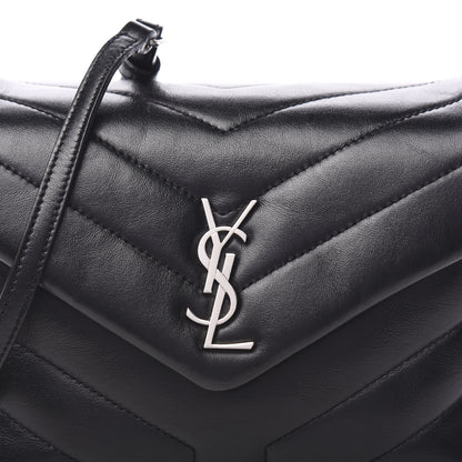 Saint Laurent Calfskin Y Quilted Monogram Toy Loulou Crossbody Bag Black 8 of 8