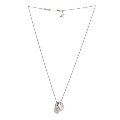 Louis Vuitton Zamac Palladium Monogram Charms Necklace Silver 3 of 8