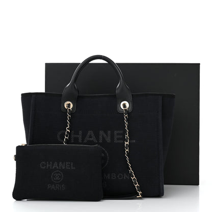 Chanel Mixed Fibers Small Deauville Tote Black 12 of 12