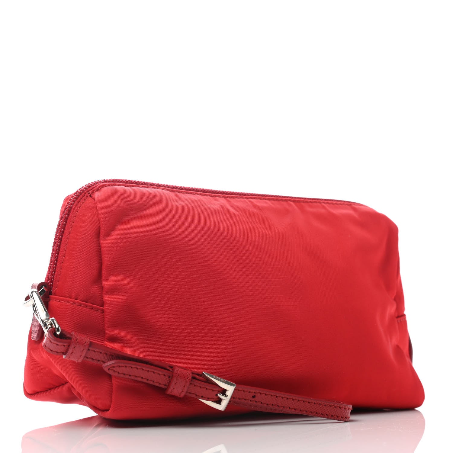 Prada Tessuto Nylon Saffiano Wristlet Rosso 2 of 6