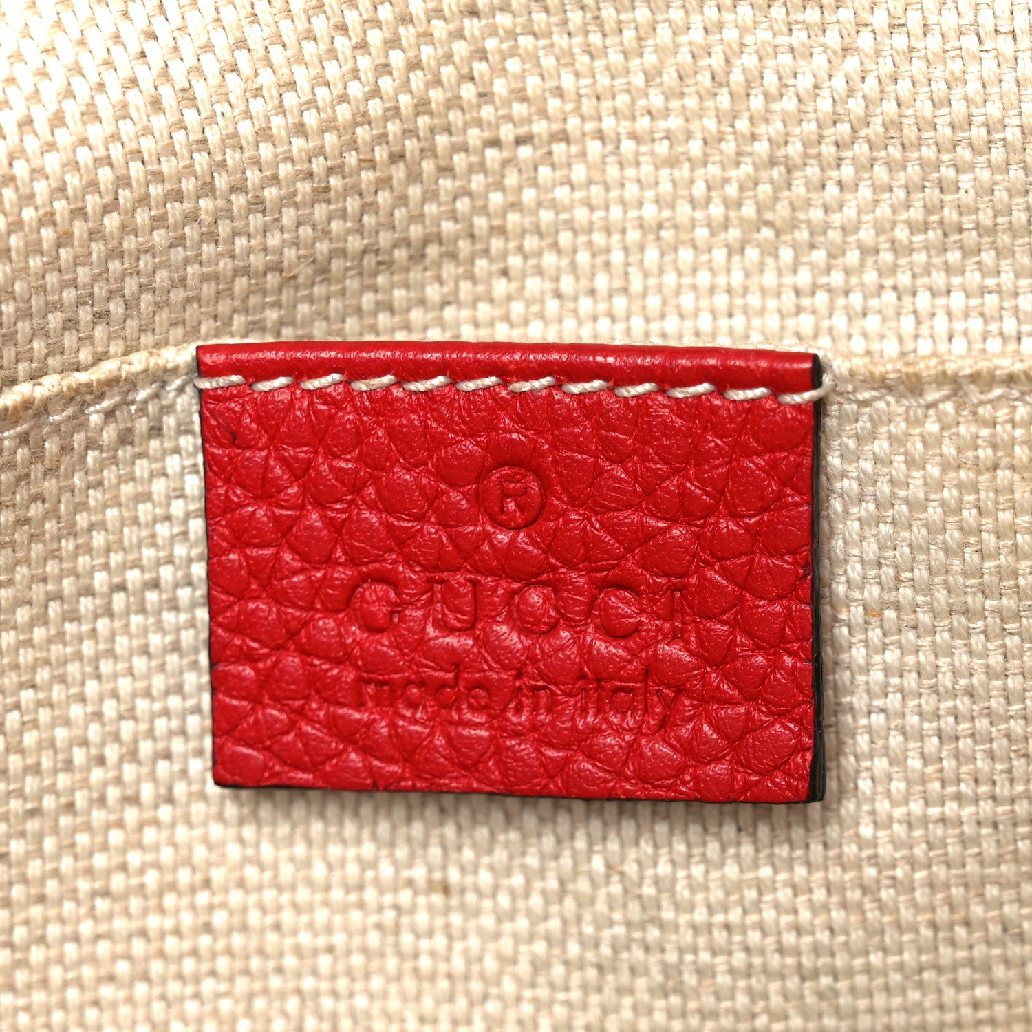 Gucci Pebbled Calfskin Small Soho Disco Bag Vibrant Red 6 of 12