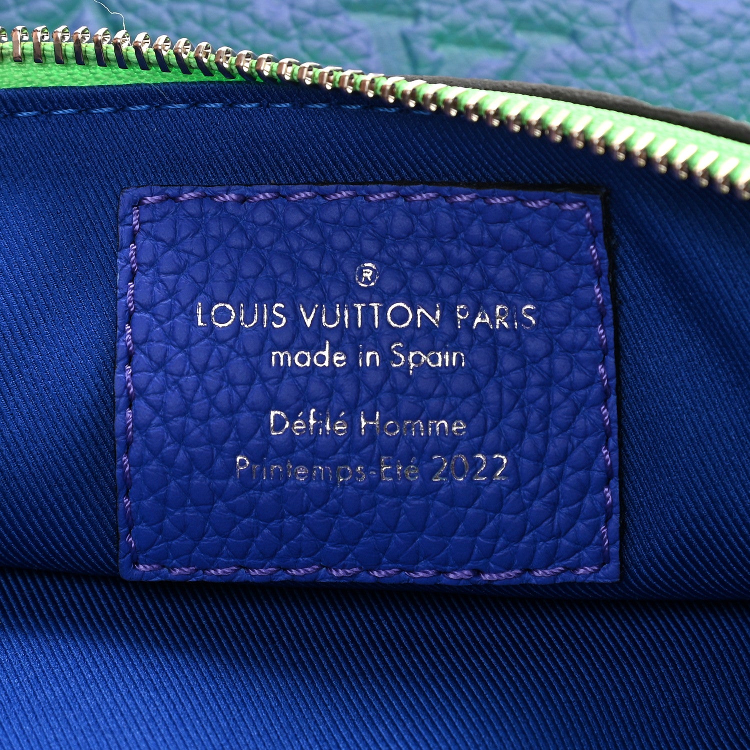 Louis Vuitton Taurillon Illusion Trio Pouch Bleu Rose 7 of 9