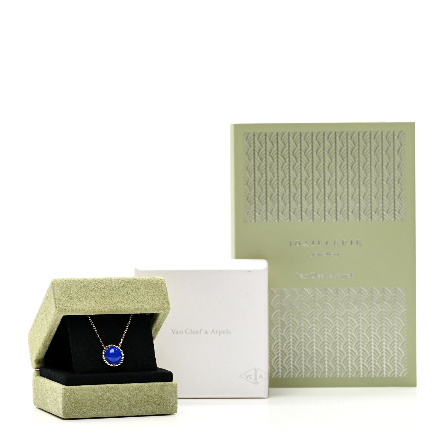 Van Cleef & Arpels 18K Yellow Gold Lapis Lazuli Perlee Couleurs Pendant Necklace 6 of 6