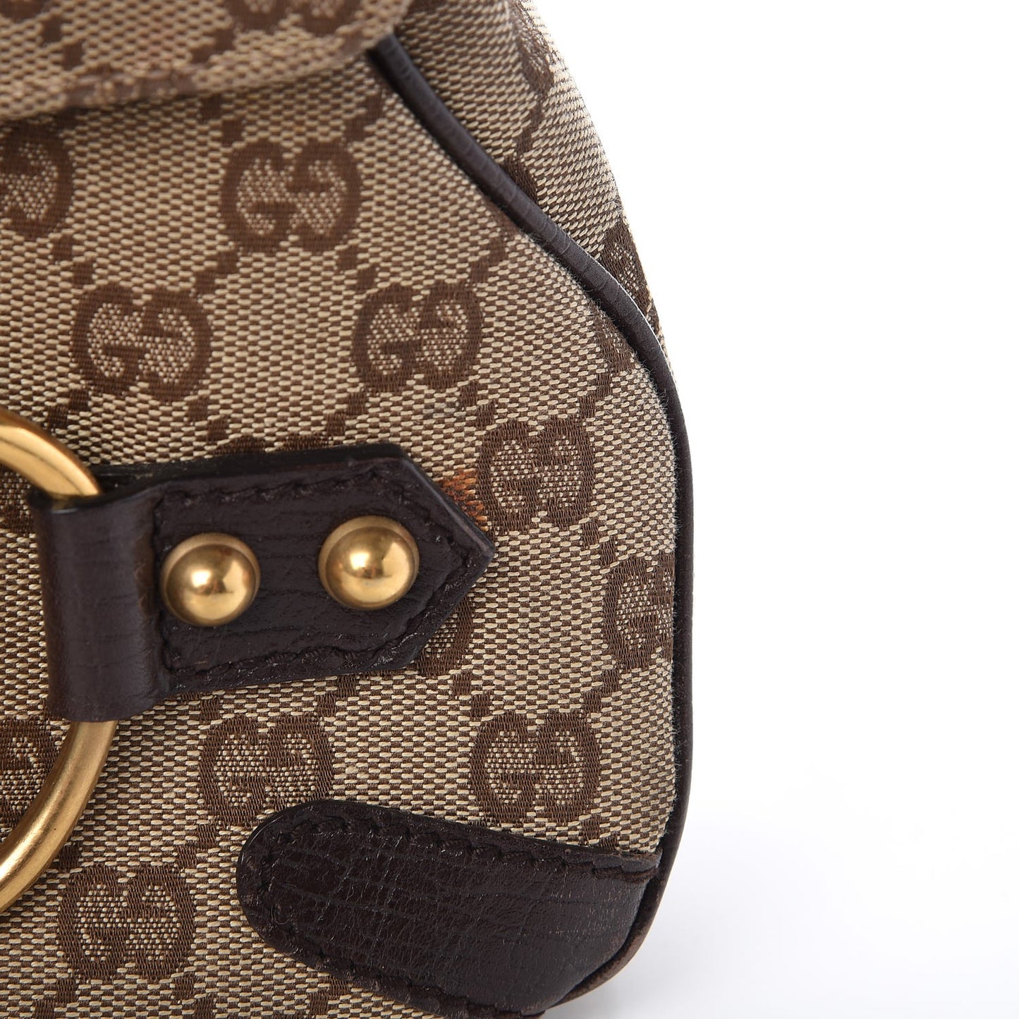 Monogram Horsebit Chain Flap Shoulder Bag Brown