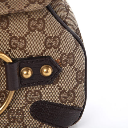 Gucci Monogram Horsebit Chain Flap Shoulder Bag Brown 10 of 12
