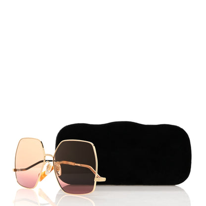 Gucci Metal Oversized Square Frame Sunglasses GG1005S Pink 8 of 8