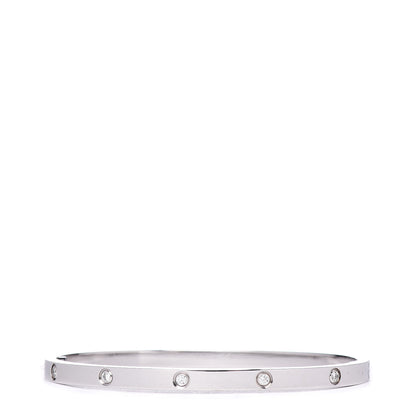 Cartier 18K White Gold 10 Diamond Small LOVE Bracelet 16 3 of 5