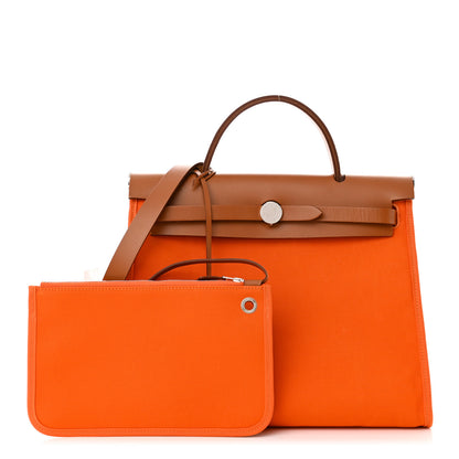 Hermes Toile Vache Hunter Herbag Zip 31 PM Orange 1 of 13