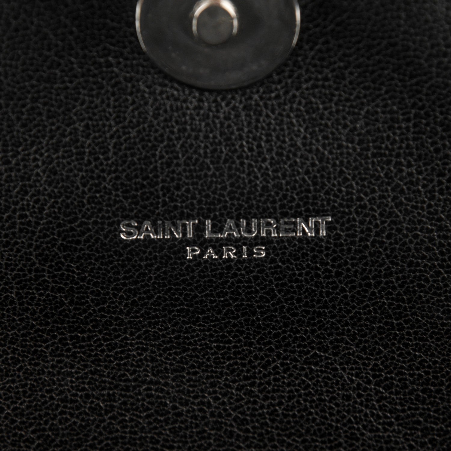 Saint Laurent Sheepskin Matelasse Chevron Monogram Medium College Bag Black 6 of 7