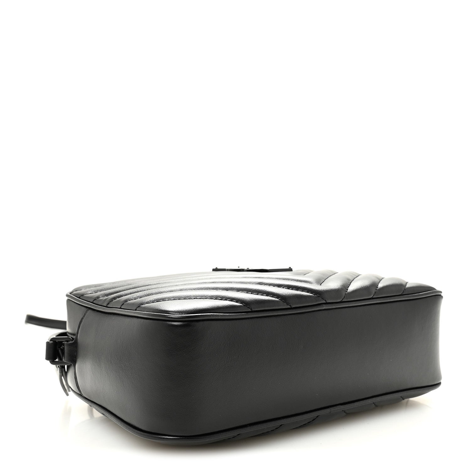 Saint Laurent Calfskin Matelasse Monogram Monochrome Lou Camera Bag Black 4 of 9
