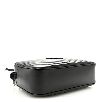 Saint Laurent Calfskin Matelasse Monogram Monochrome Lou Camera Bag Black 4 of 9