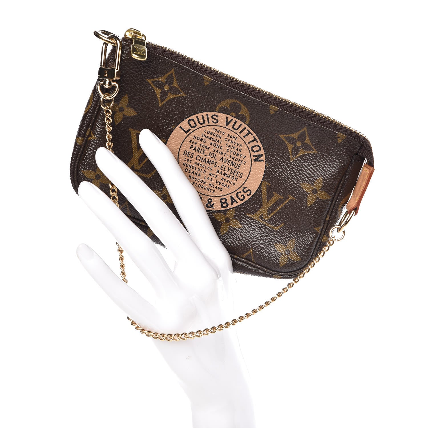 Louis Vuitton Monogram Complice Trunks and Bags Mini Pochette Accessories Beige 2 of 9