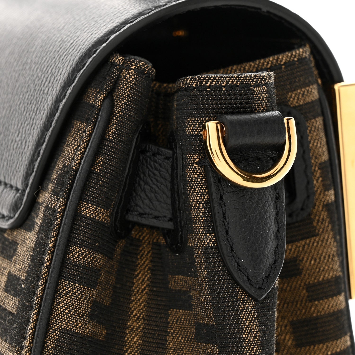 Versace X FENDI Grained Calfskin Fendace Medium La Medusa Top Handle Bag Black Brown 10 of 12