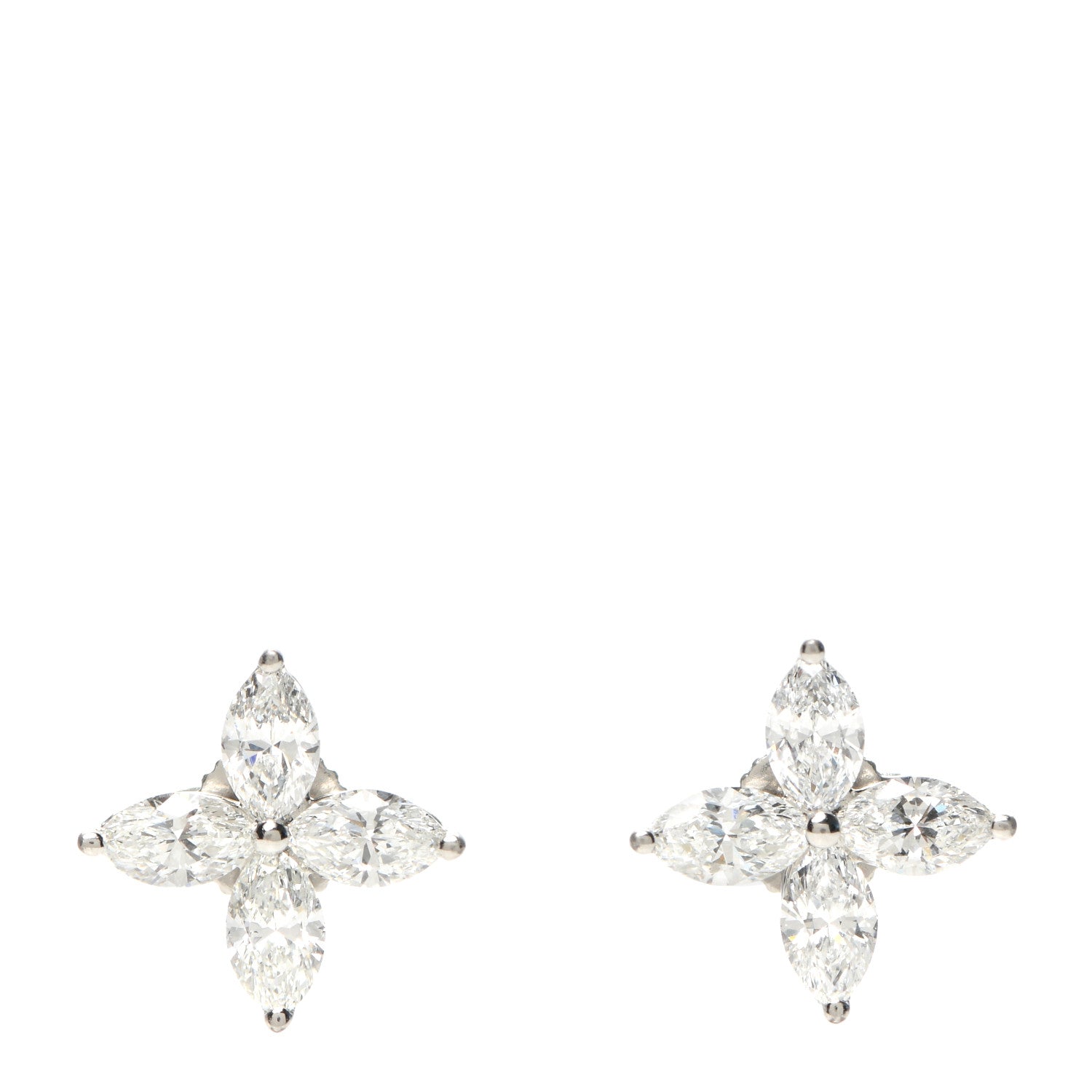 Tiffany Platinum Diamond Large Victoria Earrings 1 of 4