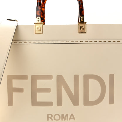 Fendi Vitello King Plexiglass Medium Fendi Sunshine Shopper Tote White Ice 7 of 10