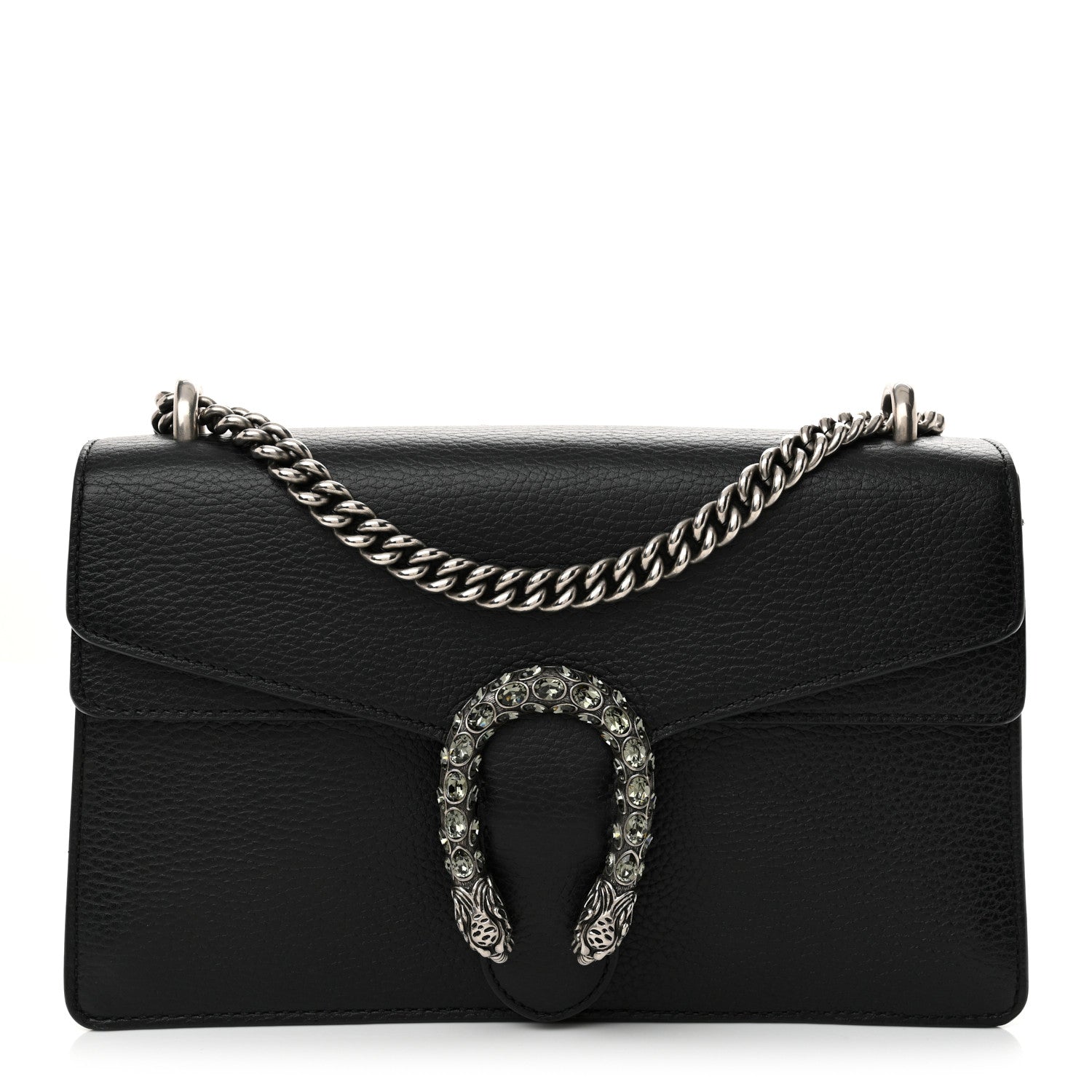 Gucci Pebbled Calfskin Small Dionysus Shoulder Bag Black 1 of 13