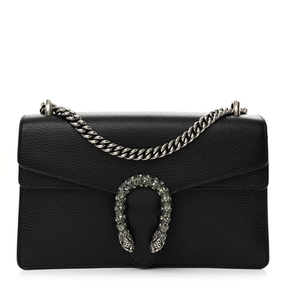 Gucci Pebbled Calfskin Small Dionysus Shoulder Bag Black 1 of 13
