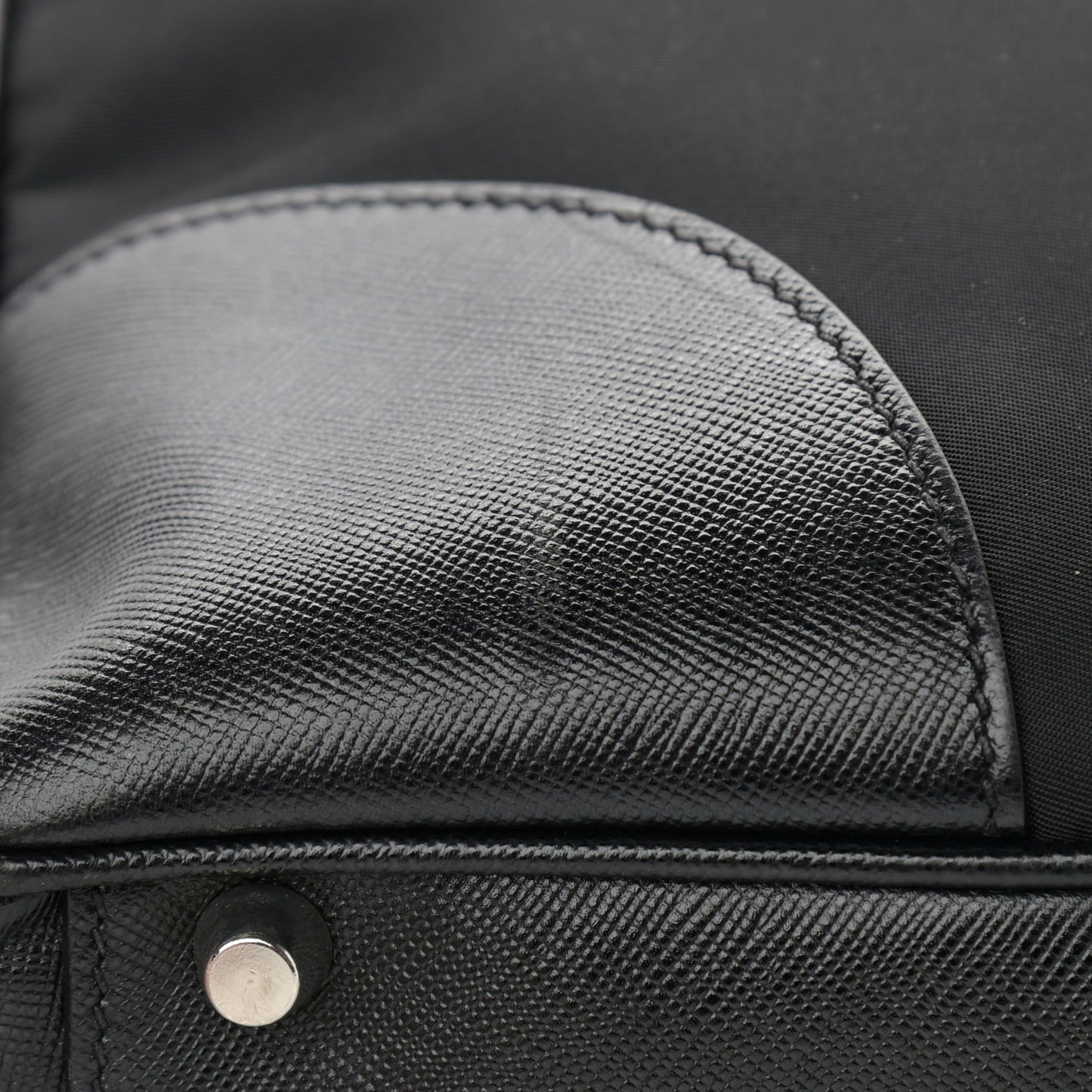 Tessuto Nylon Saffiano Tote Black