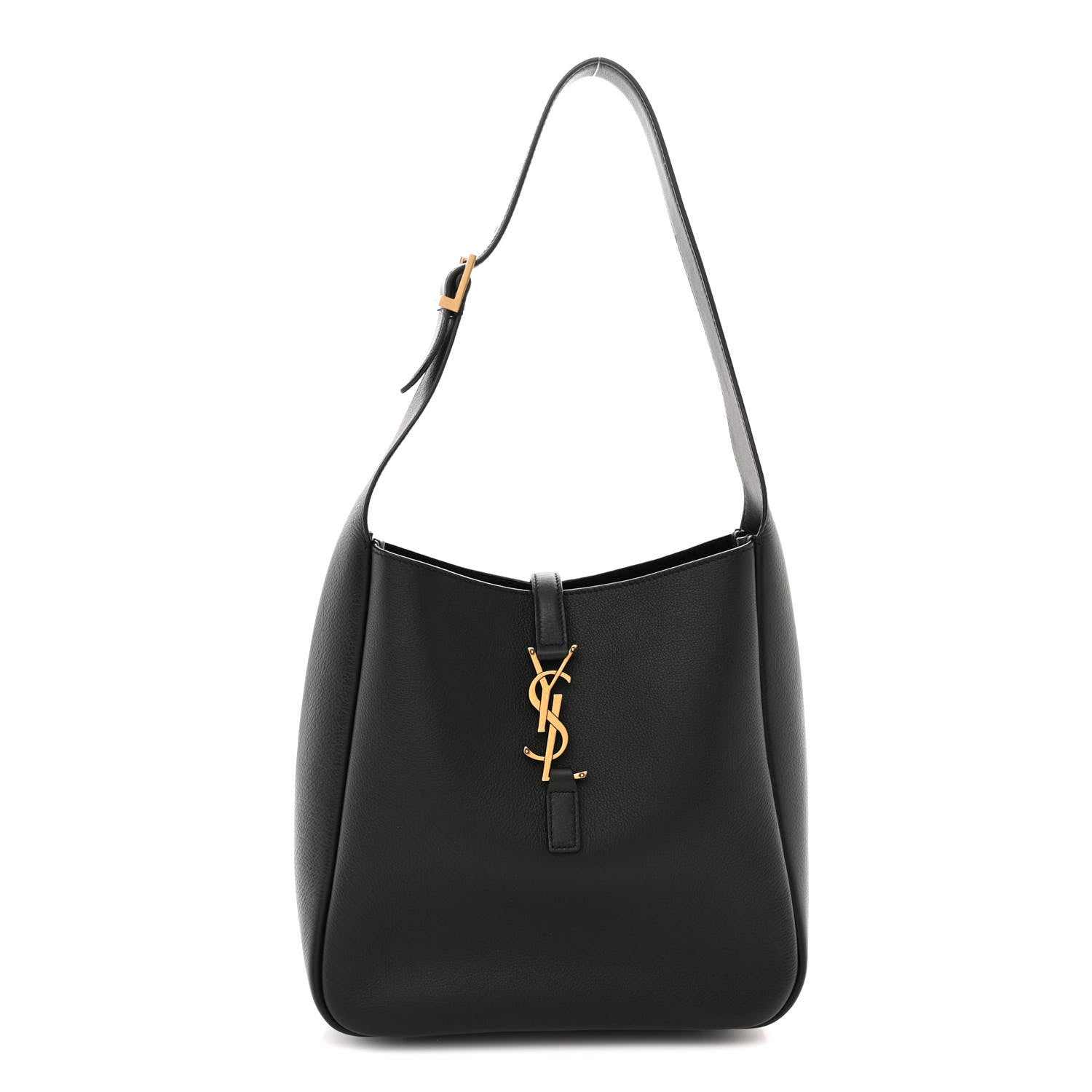 Saint Laurent Smooth Calfskin Small Le 5 A 7 Soft Hobo Black 1 of 10