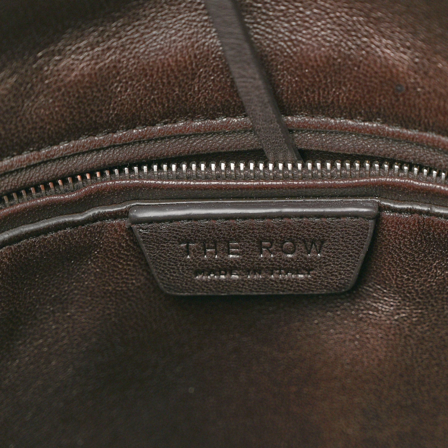 Polished Saddle Calfskin Large N/S Park Belt Bag Dark Brown