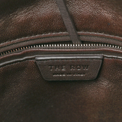 The Row Polished Saddle Calfskin Large N/S Park Belt Bag Dark Brown 6 of 11