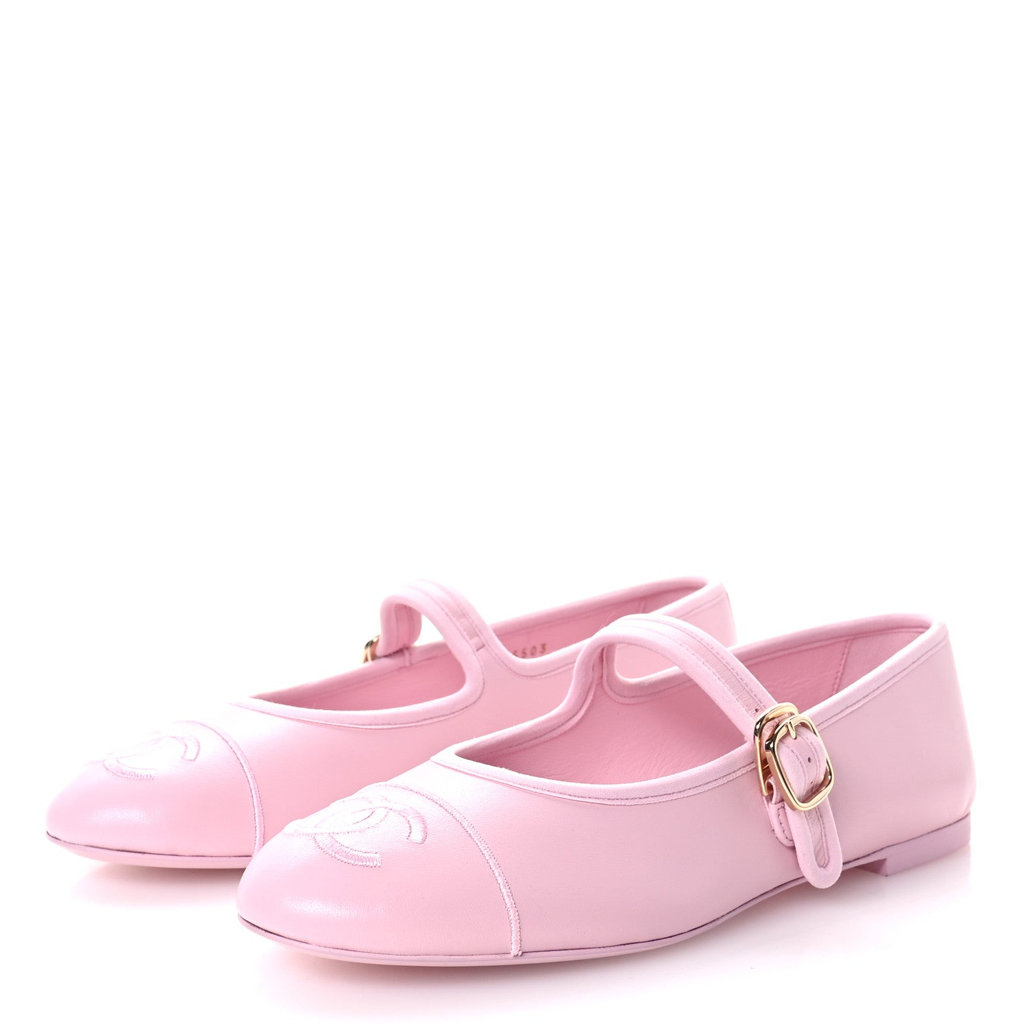 Chanel Lambskin Mary Jane Flats 40 Pink 3 of 8