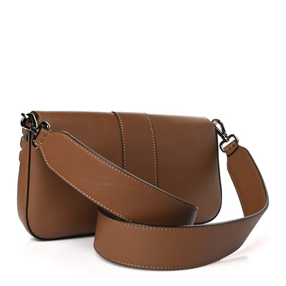 Fendi Vitello Dolce Lace Up Baguette Brownie 3 of 9