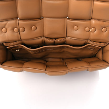 Bottega Veneta Lambskin Maxi Intreccio Padded Chain Cassette Crossbody Bag Caramel 5 of 10