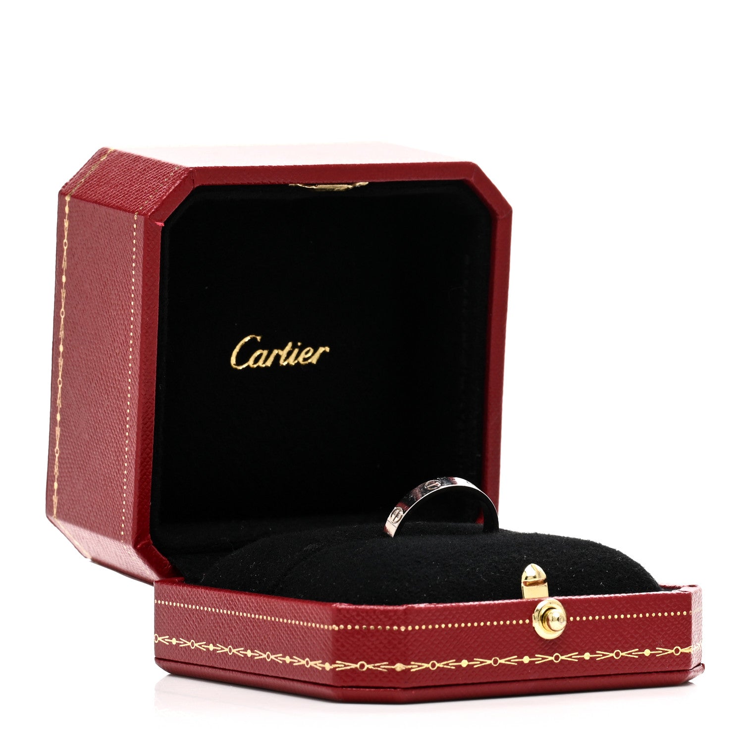 Cartier 18K White Gold 3.5mm LOVE Wedding Band Ring 61 9.5 5 of 5