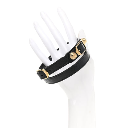 Balenciaga Agneau Giant 12 Gold Hardware Triple Tour Bracelet S Black 2 of 8