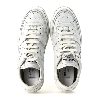 Chanel Calfskin Womens CC Sneakers 39.5 White 2 of 16