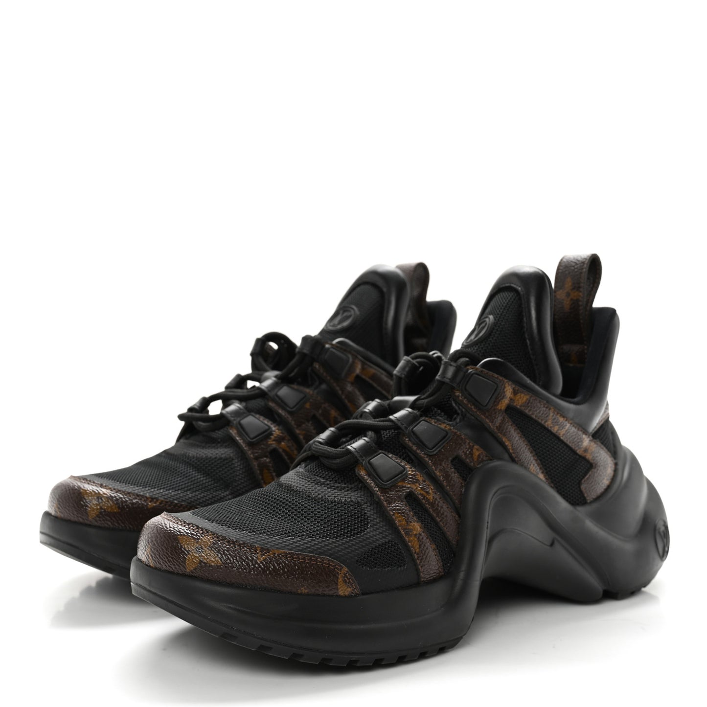 Calfskin Patent Monogram LV Archlight Sneakers 40 Black