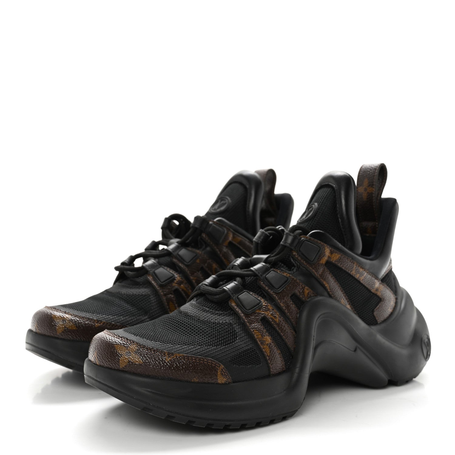 Louis Vuitton Calfskin Patent Monogram LV Archlight Sneakers 40 Black 3 of 13