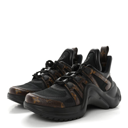 Louis Vuitton Calfskin Patent Monogram LV Archlight Sneakers 40 Black 3 of 13