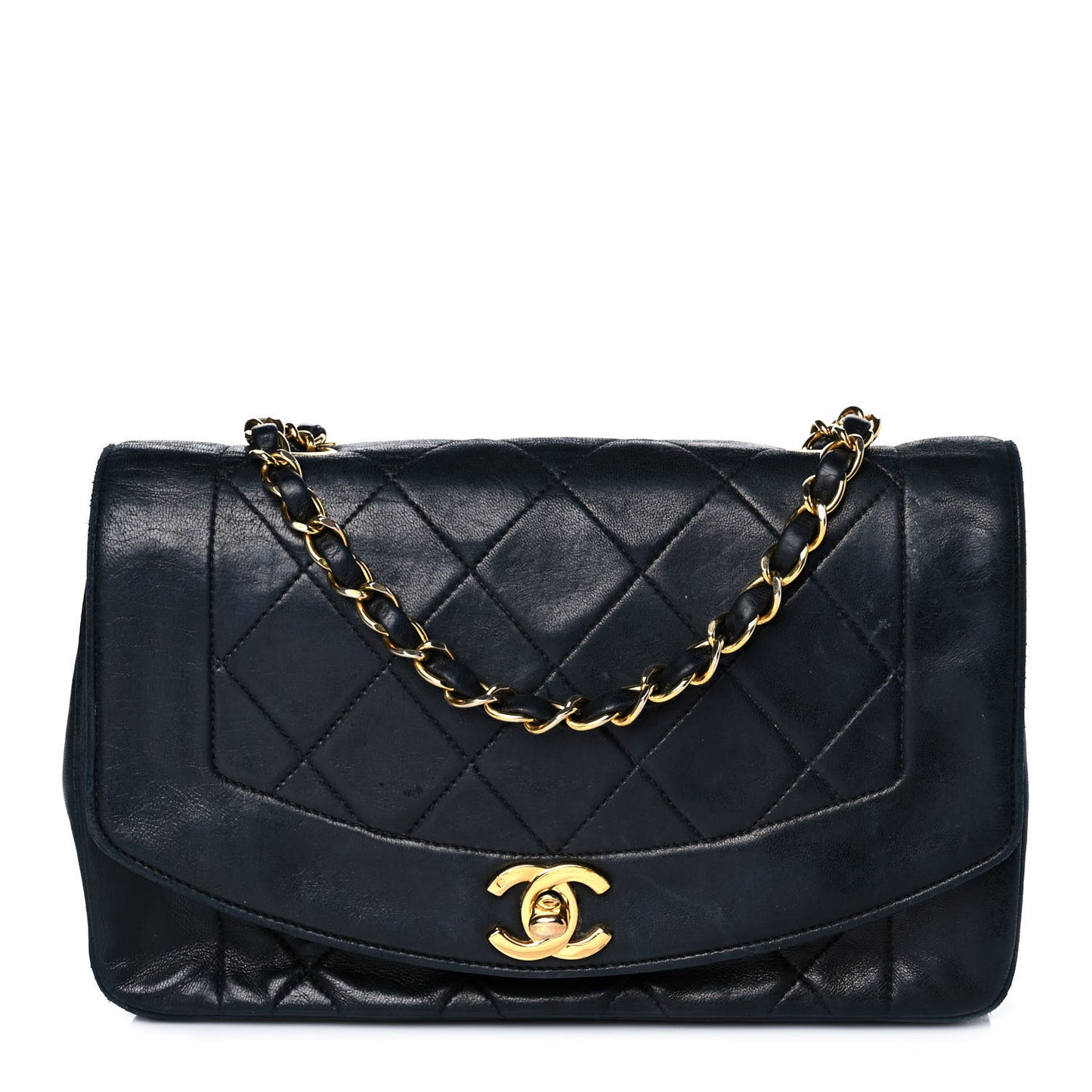 Lambskin Quilted Small Single Flap Black