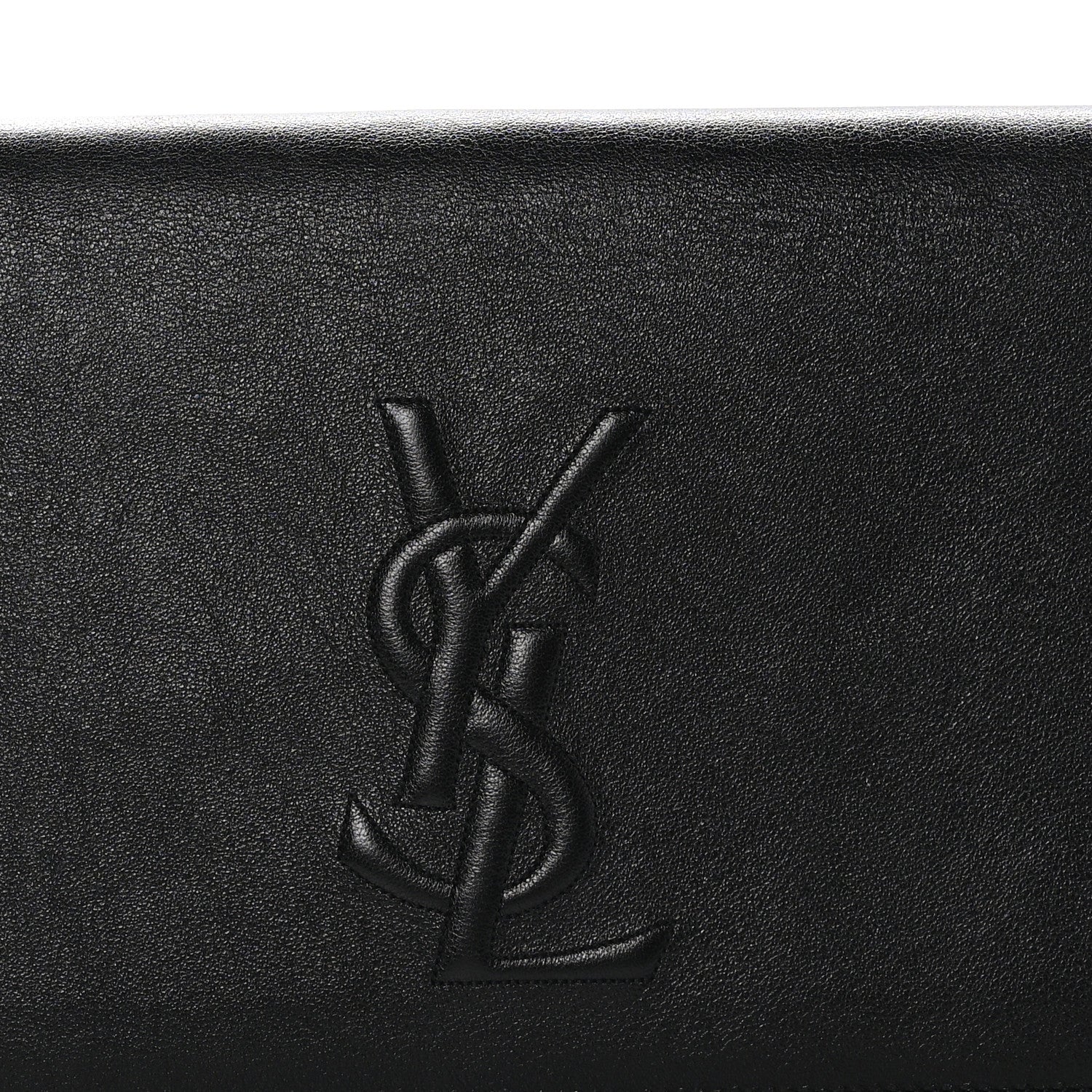Saint Laurent Calfskin Monogram Large Belle De Jour Clutch Black 5 of 7