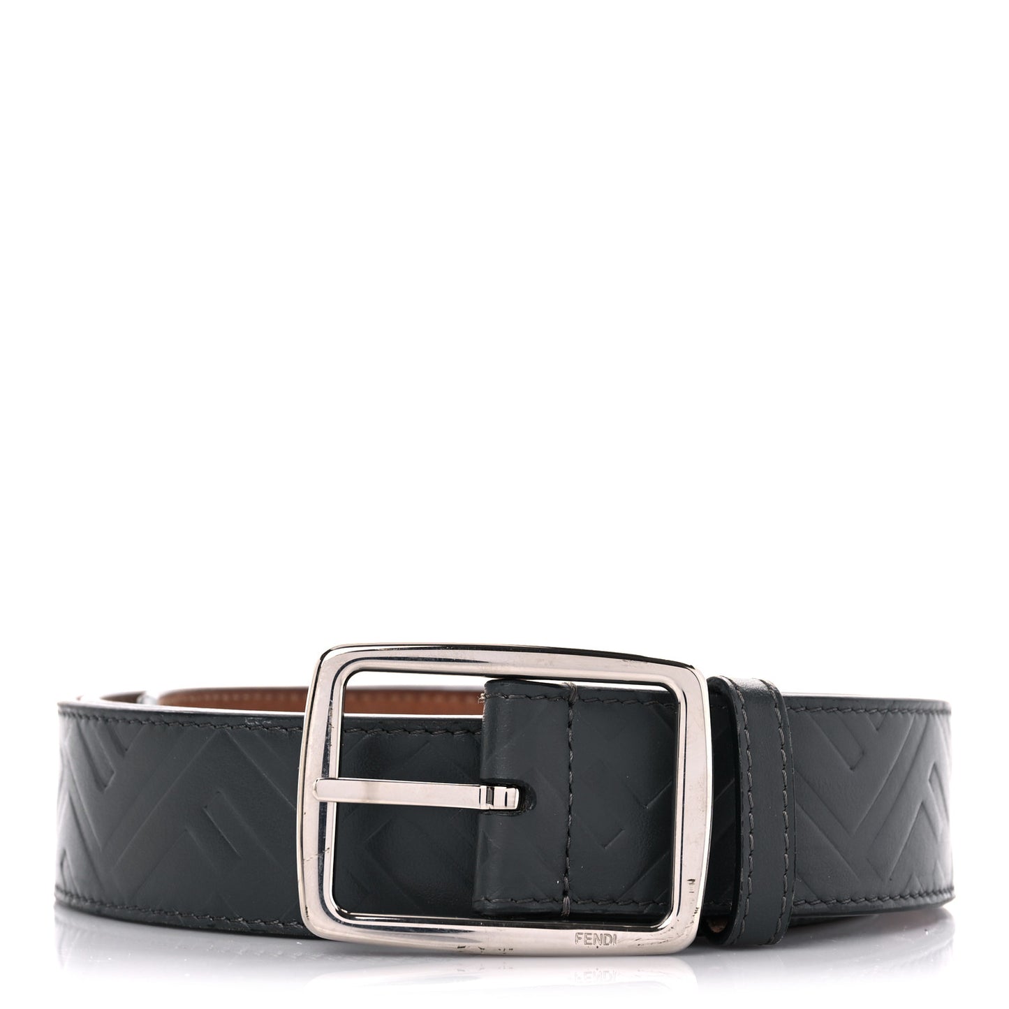Calfskin FF Embossed Belt 110 42 Black