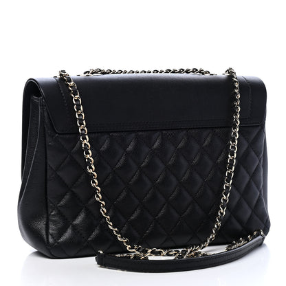 Chanel Calfskin Caviar Quilted Flap Black 2 of 9