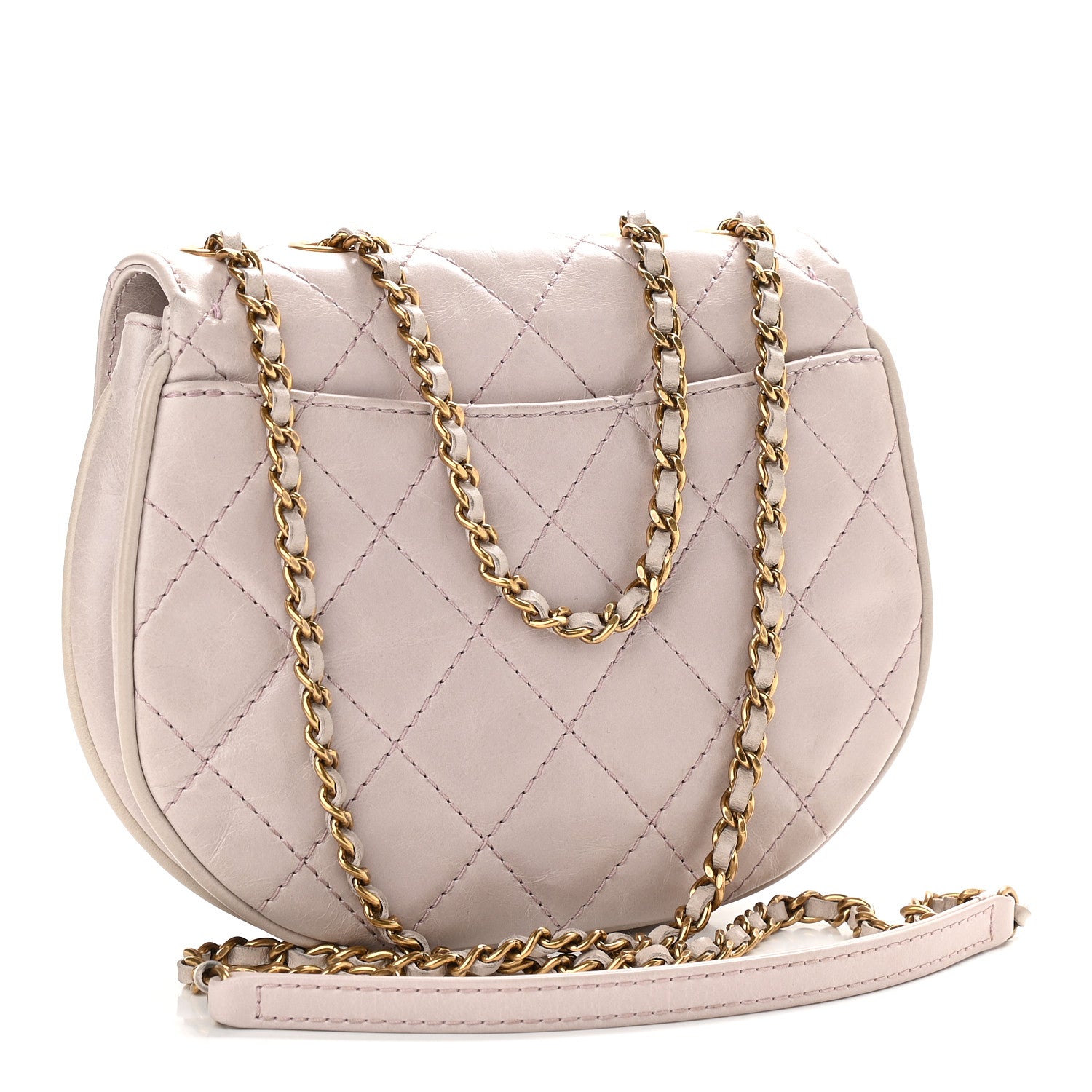 Chanel Glazed Calfskin Quilted Medium Bubble CC Flap Light Pink 3 of 10