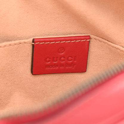 Gucci Calfskin Matelasse GG Marmont Belt Bag 85 34 Hibiscus Red 6 of 11
