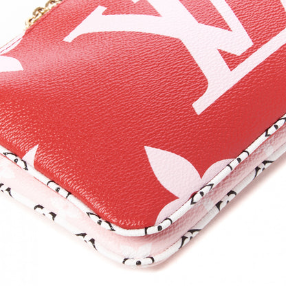 Louis Vuitton Monogram Giant Double Zip Pochette Rouge 5 of 7