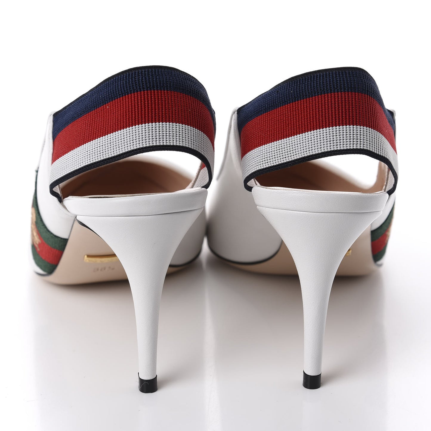 Malaga Kid Web Sylvie Mid Heel Slingback Pumps 38.5 White