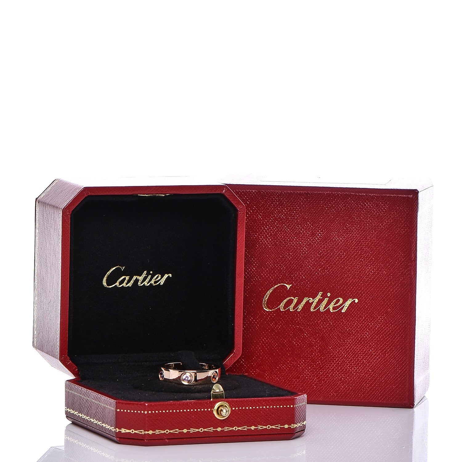 Cartier 18K Pink Gold Sapphire Garnet Amethyst 5.5mm LOVE Ring 60 9 6 of 6