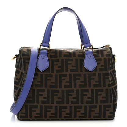 Fendi Zucca Vitello Elite Small Boston Tobacco Viola Cassis 1 of 11
