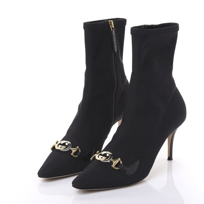Gucci Stretch Fabric Calfskin Zumi Sock Boots 38 Black 3 of 8