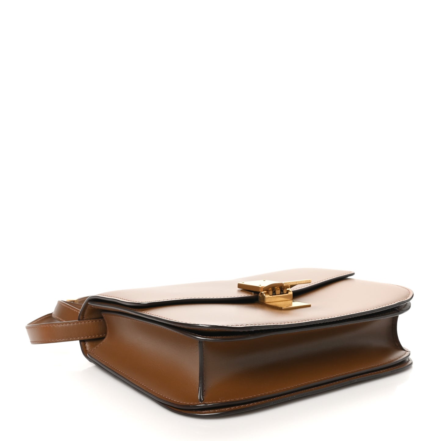 Box Calfskin Medium Classic Box Flap Bag Camel
