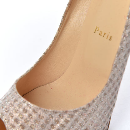 Christian Louboutin Glitter New Very Prive 120 Pumps 38.5 Silver Gold 13 of 16